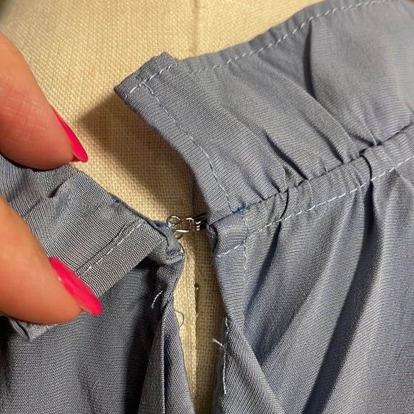 PINCH women’s mini dress swing tiered style sleeveless halter style light blue M - Picture 7 of 12